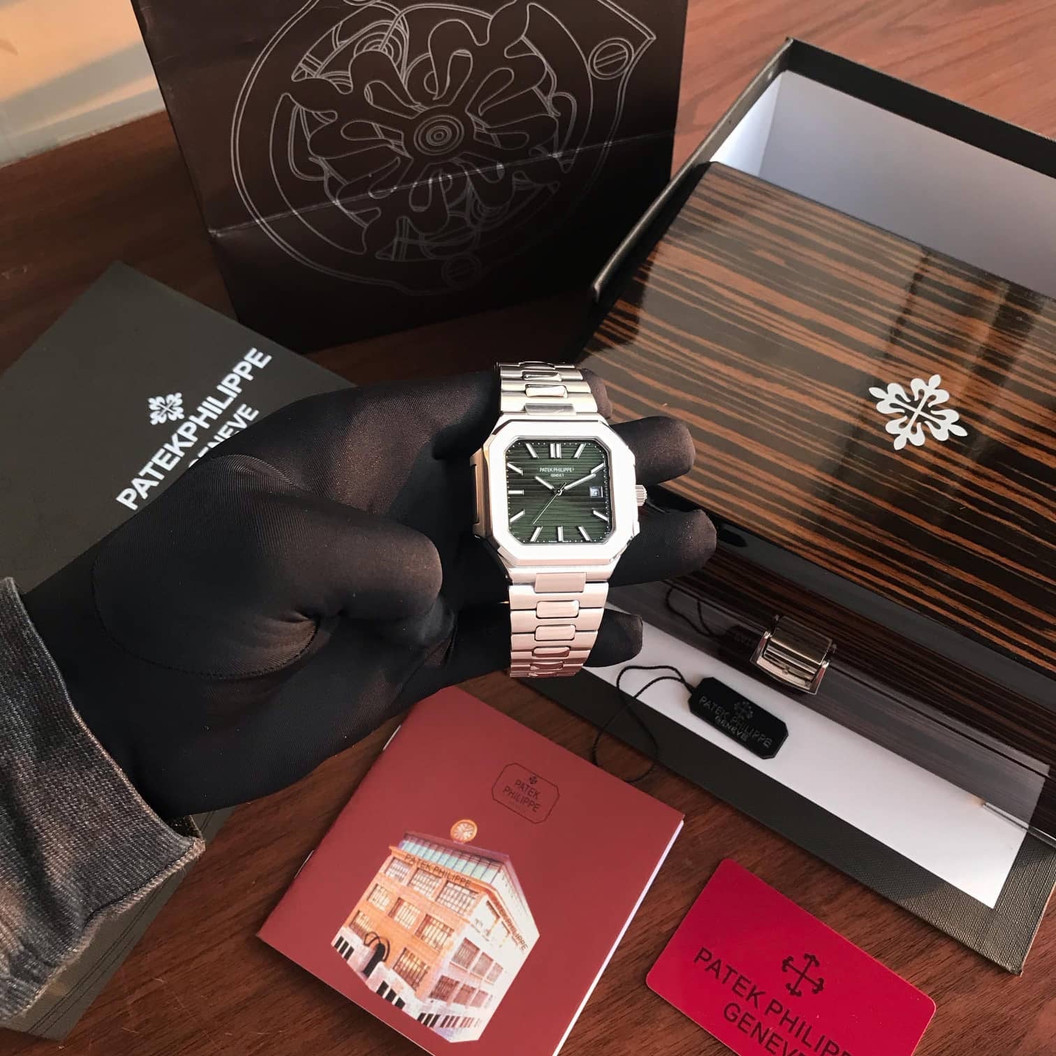 Patek Philippe Cubitus Stainless Steel Olive Green Dial Men’s Watch