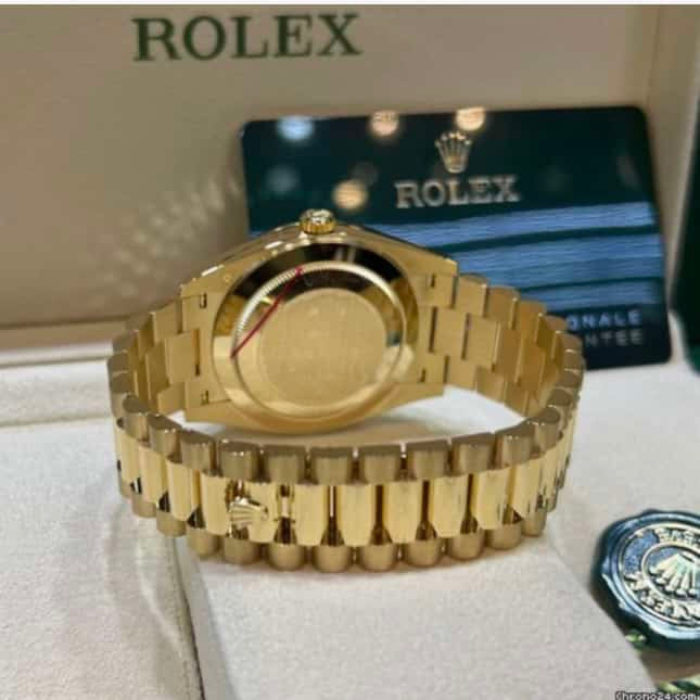 Rolex Day-Date 40 Yellow Gold Green dial Swiss ETA Machinery Mens Watch