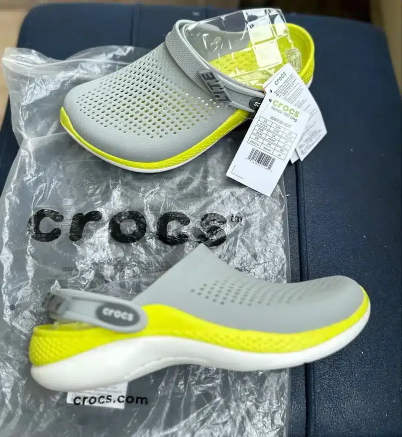 Crocs Literide 360 Yellow Grey Clogs