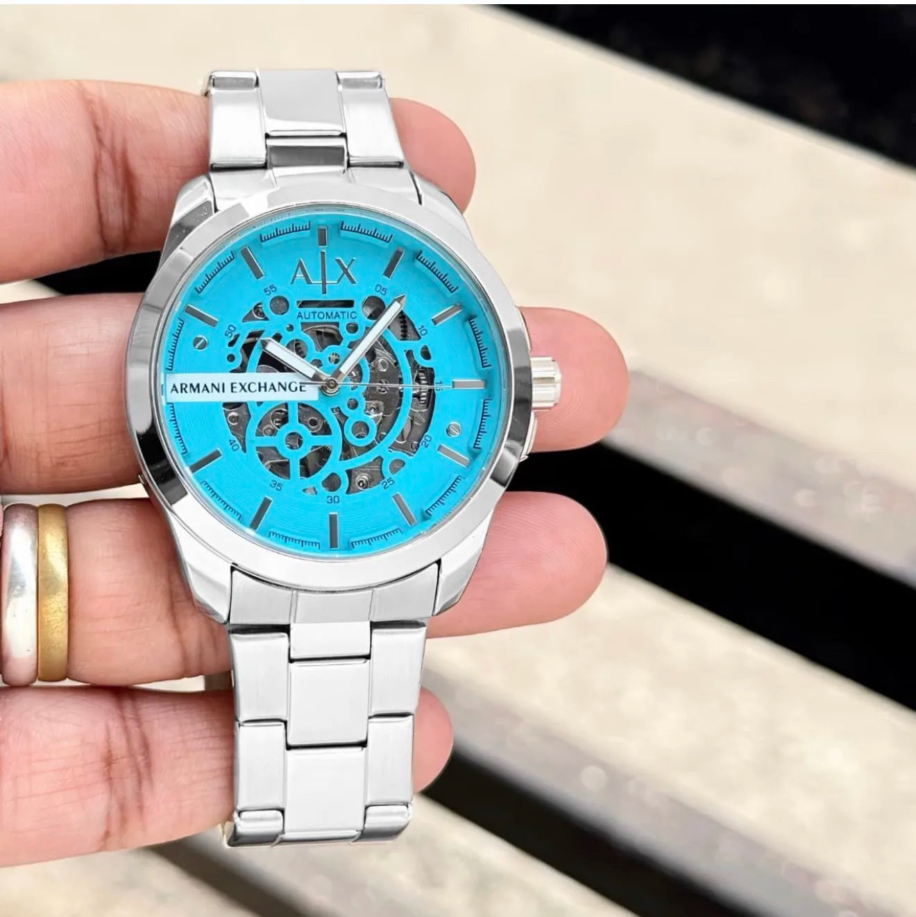 Armani Exchange Hampton Automatic Tiffany Blue