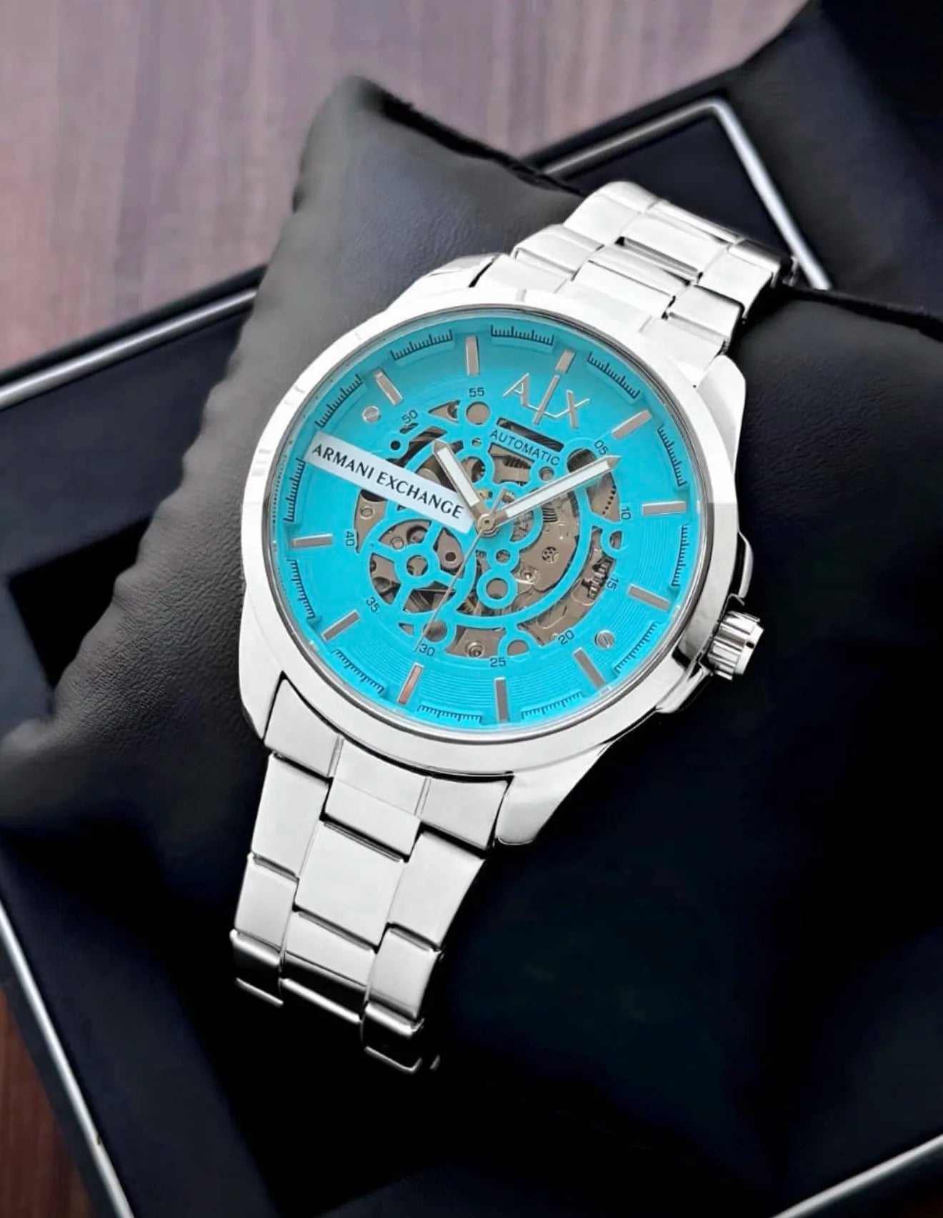 Armani Exchange Hampton Automatic Tiffany Blue