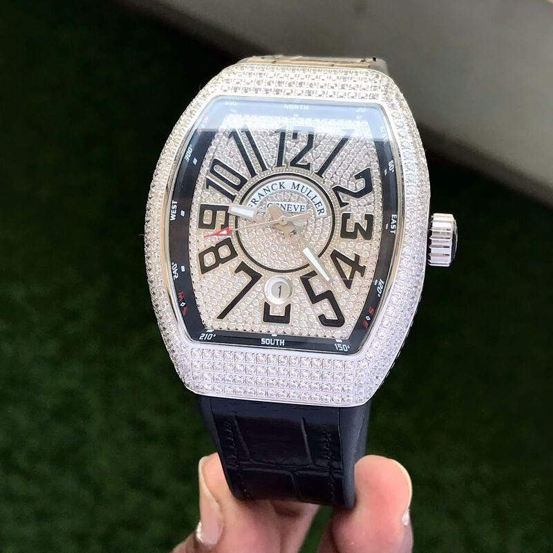 Franck Muller Vanguard Diamonds 43mm Swiss Automatic Machinery Mens Watch