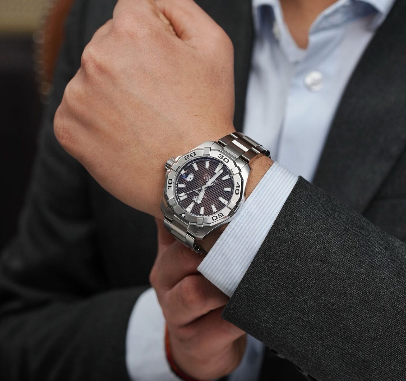 Tag Heuer Aquaracer Calibre 5 Sunrey Brown Dial Authentic Quality Men’s Watch