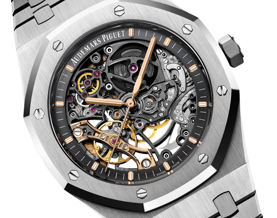 Audemars Piguet Royal Oak Open Worked Silver Skeleton Dial Automatic Men’s