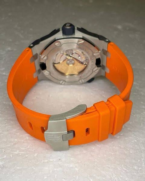 Audemars Piguet Royal Oak Offshore Stainless Steel Orange Dial Automatic Mens Watch