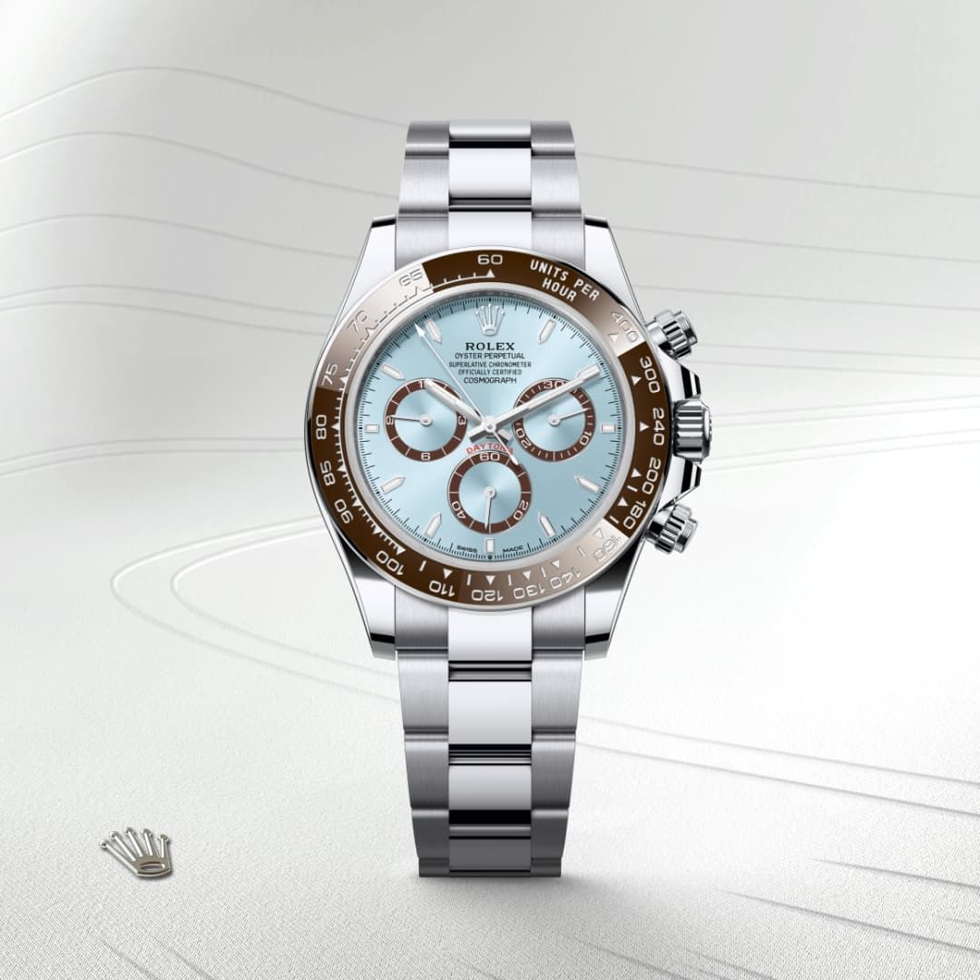 Rolex Cosmograph Daytona Platinum Ice Blue Dial – Premium Watch for Men with Ceramic Ring Professional Racing Heritage Meets Timeless Luxury