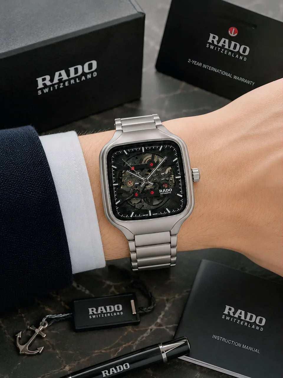 Rado True Square Open Heart Japanese Automatic