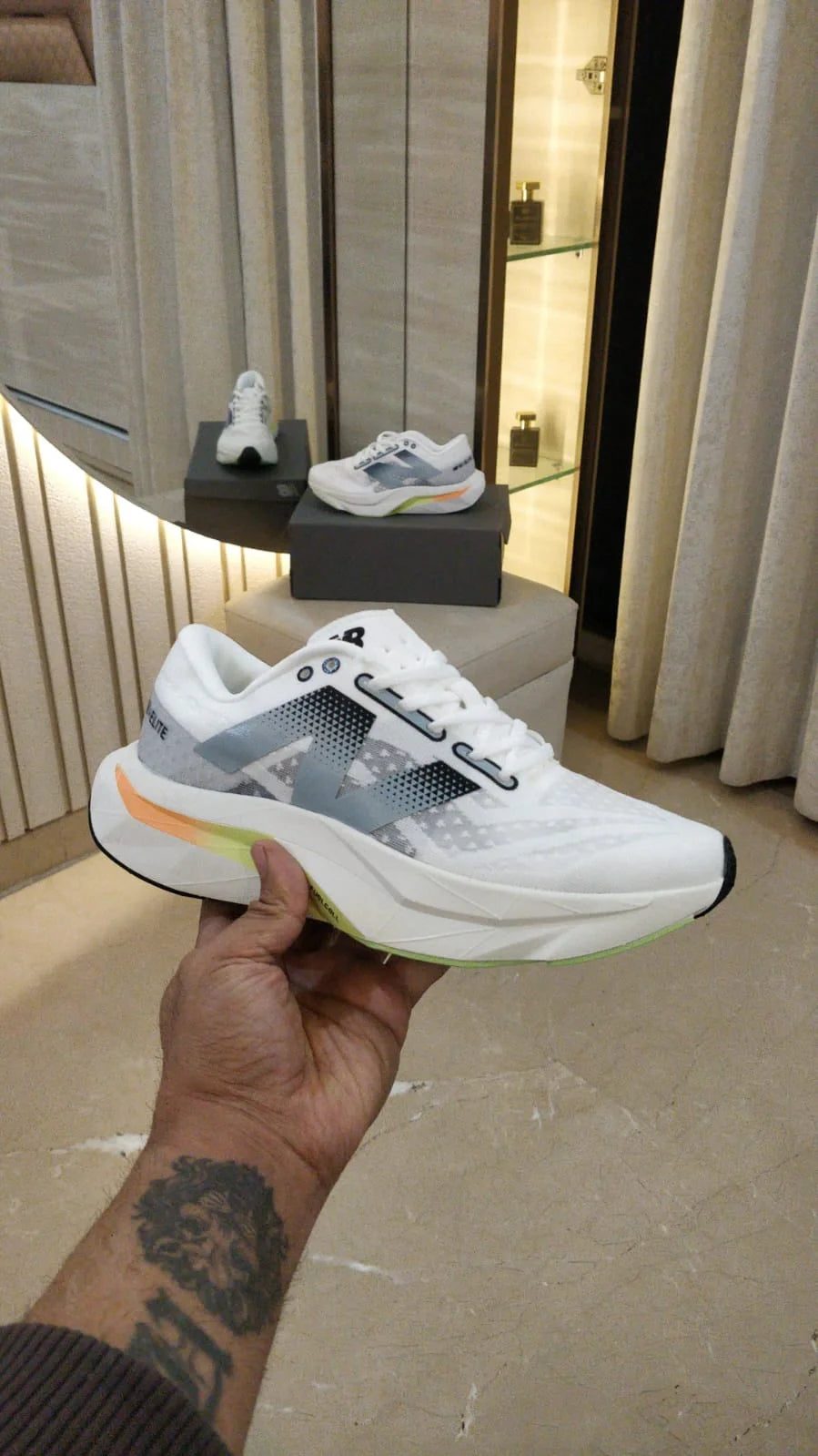 New Balance Elite White Running Shoes for Men