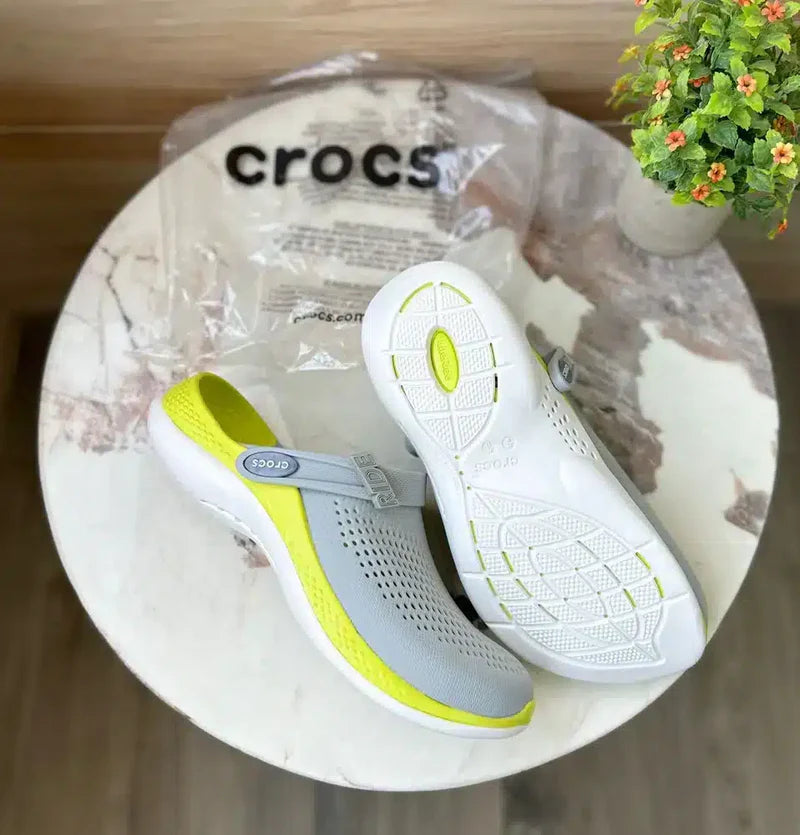 Crocs Literide 360 Yellow Grey Clogs